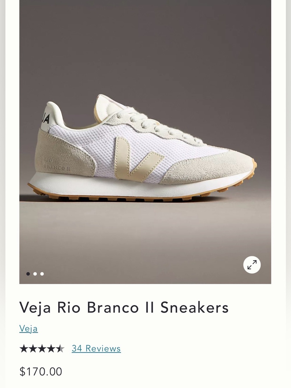 Veja Rio Branco II Sneakers - White and Beige
